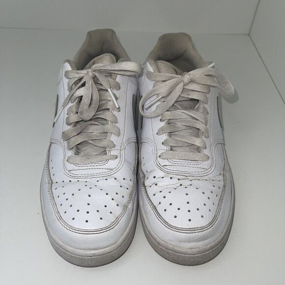 Women’s Nike Shoes 9.5 Court Vision Low Sneakers Iridescent White - Picture 2 of 12